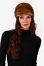 Vintage Brown Pastel Mink Fur Hat