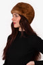 Vintage Brown Pastel Mink Fur Hat