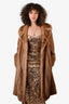 Vintage Brown Canadian Pastel Mink Fur Coat Size 14-16