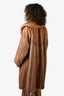 Vintage Brown Canadian Pastel Mink Fur Coat Size 14-16