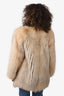 Vintage Beige Norwegian Fox Fur Coat Size 4-6