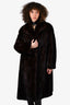 Vintage Dark Ranch Mink Fur Coat Size 8-10