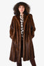 Vintage Dark Demi Buff Mink Fur Coat Size 4