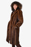 Vintage Dark Demi Buff Mink Fur Coat Size 4