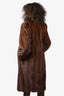 Vintage Dark Demi Buff Mink Fur Coat Size 4