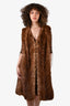 Vintage Brown Pastel Mink Astel Mink Tail Fur Vest Size 6-8
