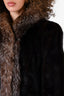 Vintage Dark Ranch Mink & Fox Fur Coat Size 6