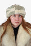 Vintage Pearl Mink & Green Lamb Fur Headband size 22"