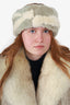 Vintage Pearl Mink & Green Lamb Fur Headband Size 22"