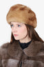 Vintage Canadian Pastel Mink Fur Hat