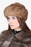 Vintage Canadian Pastel Mink Fur Hat