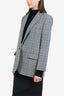 Nili Lotan Black/White Plaid Single Breasted Blazer Size 8