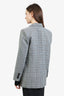 Nili Lotan Black/White Plaid Single Breasted Blazer Size 8