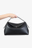 Toteme Black Grain Leather T-Lock Top Handle Bag