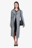 Mugler Black/White Plaid Belted Trench Coat Size 40