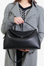 Toteme Black Grain Leather T-Lock Top Handle Bag