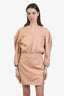 Off-White Pink Leather L/S Mini Dress Size 40