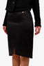 Pre-loved Chanel™ Black Cotton/Silk Skirt Size 38