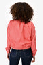 Jil Sander Navy Pink Nylon Zip-Up Jacket Size 40