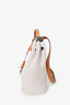 Hermes 2001 Cream Canvas/Brown Leather Trimmed Herbag 39 with Extra Insert