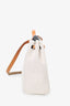 Hermes 2001 Cream Canvas/Brown Leather Trimmed Herbag 39 with Extra Insert