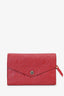 Louis Vuitton Red Monogram Empreinte Leather Trifold Curieuse Wallet