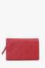 Louis Vuitton Red Monogram Empreinte Leather Trifold Curieuse Wallet
