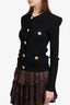 Balmain Black Knitted Button-up Cardigan Size 36
