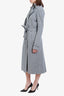 Mugler Black/White Plaid Belted Trench Coat Size 40