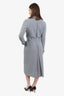 Mugler Black/White Plaid Belted Trench Coat Size 40