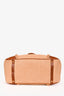Prada Vintage Beige Raffia Leather Trimmed Tote with Strap
