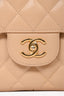 Pre-loved Chanel™ 2014/15 Beige Caviar Leather Classic Double Flap Bag