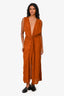 L*Space Dark Orange Sleeveless Knotted Maxi Dress Size M