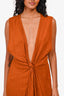 L*Space Dark Orange Sleeveless Knotted Maxi Dress Size M