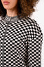 Christian Dior White/Black Checked Zip-Up Jacket Size 36