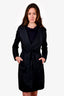 The Row Black Nylon Coat with Belt Size 4