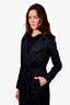 The Row Black Nylon Coat with Belt Size 4