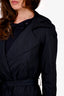 The Row Black Nylon Coat with Belt Size 4