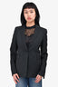Akris Grey Houndstooth Blazer Size 4