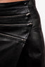 Saint Laurent Lamb Leather Zip Detailed Wrap Mini Skirt Size 40