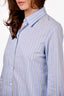 Sandro Blue/Yellow Striped Shirt with Pleated Back Size 3
