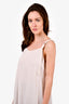 Fabiana Filippi White Silk Sleeveless Blouse with Beaded Strap Size S
