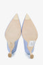 Stuart Weitzman Blue Crystal Buckled Pointed Toe Heels size 39.5