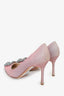 Manolo Blahnik Pink Glitter Hangisi Heels size 36.5