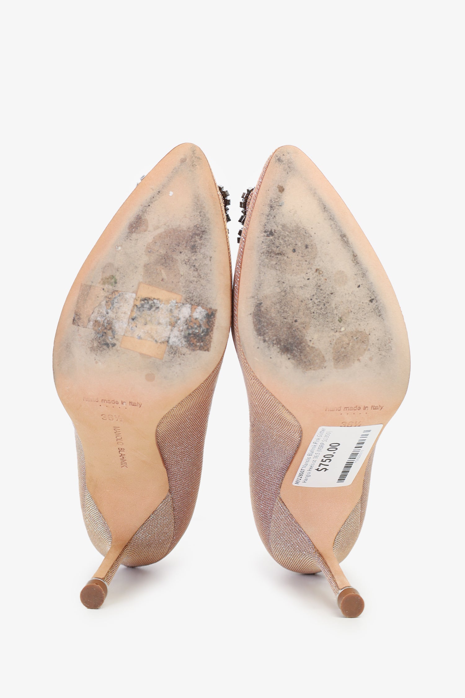 Manolo Blahnik Pink Glitter Hangisi Heels size – Mine Yours