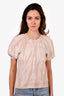 Ulla Johnson Pink Washed Cotton Puff Top Size XS