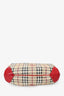 Burberry Red/Beige Haymarket Check Shoulder Bag