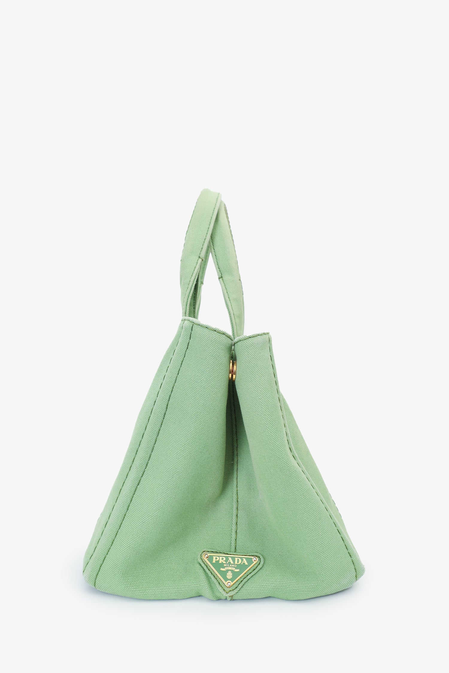 Prada Green Canvas Logo Canapa Tote Bag – Mine & Yours