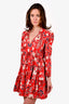 Ulla Johnson Red Floral Printed Mini Dress Size 4