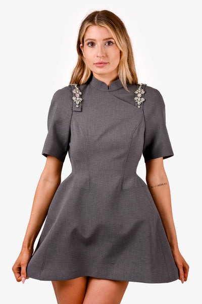 Shushu/Tong Grey SSENSE Exclusive Black Qipao Mini Dress Size 6  Mine &  Yours